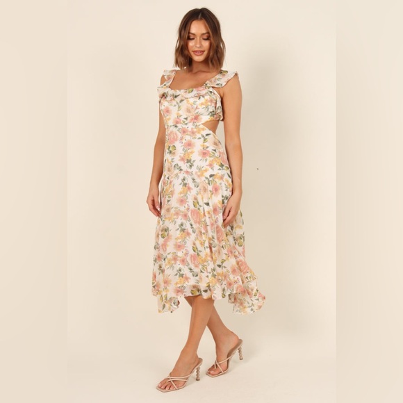 Petal & pup floral open back midi dress nwot - Picture 3 of 7